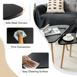 NNECW Nesting Coffee Table Set of 2 with Triangular Tabletop