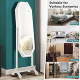 NNECW Jewellery Armoire with Full-Length LED Mirror for Bedroom