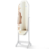 NNECW Jewellery Armoire with Full-Length LED Mirror for Bedroom