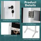 NNECW Jewellery Armoire with Full-Length LED Mirror for Bedroom