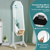 NNECW Jewellery Armoire with Full-Length LED Mirror for Bedroom