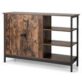 NNECW Buffet Sideboard Storage Cabinet with Display Shelf