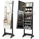NNECW Freestanding Jewelry Cabinet with Full Length Mirror