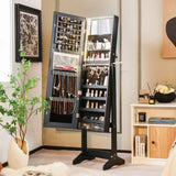 NNECW Freestanding Jewelry Cabinet with Full Length Mirror