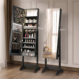 NNECW Freestanding Jewelry Cabinet with Full Length Mirror