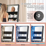 NNECW Freestanding Jewelry Cabinet with Full Length Mirror