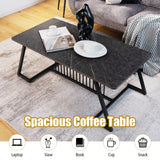 NNECW Stylish Modern Coffee Table with Spacious Tabletop for Living Room/Office/Reception Room