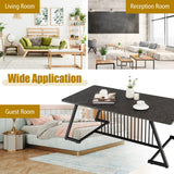 NNECW Stylish Modern Coffee Table with Spacious Tabletop for Living Room/Office/Reception Room