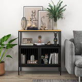 NNECW Modern Kitchen Storage Cabinet with Heavy-duty Metal Frame for Cafe