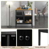 NNECW Modern Kitchen Storage Cabinet with Heavy-duty Metal Frame for Cafe