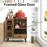 NNECW Buffet Sideboard with Removable Wine Rack for Kitchen Dining Room