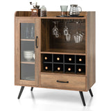 NNECW Buffet Sideboard with Removable Wine Rack for Kitchen Dining Room
