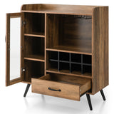 NNECW Buffet Sideboard with Removable Wine Rack for Kitchen Dining Room