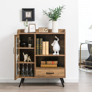NNECW Buffet Sideboard with Removable Wine Rack for Kitchen Dining Room