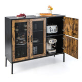 NNECW Multifunctional Storage Cabinet with Stable Metal Legs for Living Room