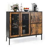 NNECW Multifunctional Storage Cabinet with Stable Metal Legs for Living Room