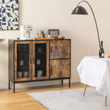 NNECW Multifunctional Storage Cabinet with Stable Metal Legs for Living Room