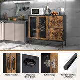 NNECW Multifunctional Storage Cabinet with Stable Metal Legs for Living Room