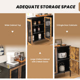 NNECW Multifunctional Storage Cabinet with Stable Metal Legs for Living Room