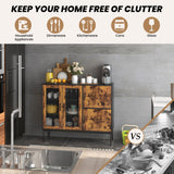 NNECW Multifunctional Storage Cabinet with Stable Metal Legs for Living Room
