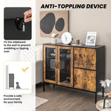 NNECW Multifunctional Storage Cabinet with Stable Metal Legs for Living Room