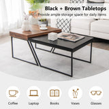 NNECW 2 Pieces Modern Stacking Side Table for Living Room Office Bedroom