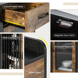 NNECW Industrial Kitchen Buffet SideboardStorage Cabinet for Dining Room Living Room