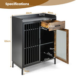 NNECW Industrial Kitchen Buffet SideboardStorage Cabinet for Dining Room Living Room