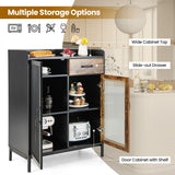 NNECW Industrial Kitchen Buffet SideboardStorage Cabinet for Dining Room Living Room