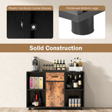 NNECW Industrial Kitchen Buffet Sideboard with 4 Open Cubbies for Living Room Dining Room