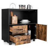 NNECW 2 Drawer File Cabinet with Door with Industrial Style for Living Room