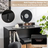 NNECW 2 Drawer File Cabinet with Door with Industrial Style for Living Room