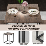 NNECW 5 Piece Square Dining Table Set for Small Spaces Apartment