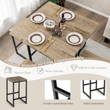 NNECW 5 Piece Kitchen Dining Square Table Set  with 4 Stools for Apartment