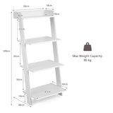 NNECW 4-Tier Ladder Shelf with Solid Frame & Anti-toppling Device