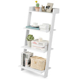 NNECW 4-Tier Ladder Shelf with Solid Frame & Anti-toppling Device