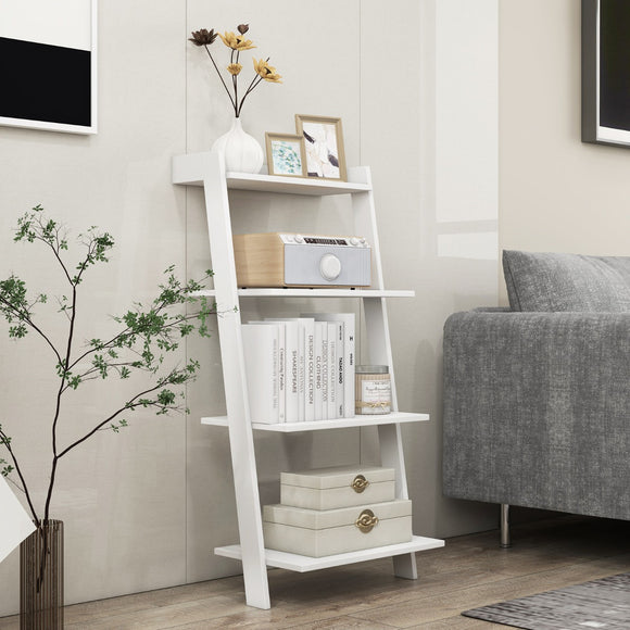 NNECW 4-Tier Ladder Shelf with Solid Frame & Anti-toppling Device