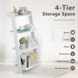 NNECW 4-Tier Ladder Shelf with Solid Frame & Anti-toppling Device