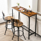 NNECW 120 x 40 cm Industrial High Bar Table for Kitchen & Cafe & Pub