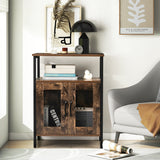 NNECW Wine Bar Cabinet with Removable Wine Rack & Glass Holder for Kitchen