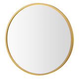 NNECW 40cm Round Wall Mirror with Metal Frame for Makeup-Golden