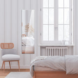 NNECW Full Length Rectangle Frameless Mirror with Beveled Edge for Living Room
