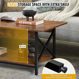 NNECW 2-Tier Coffee Table with Storage for Living Room-Coffee