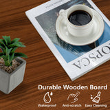 NNECW Wood 2-Tier Rectangular Coffee Table for Living Room