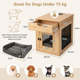 NNECW Furniture Style Dog Crate with Drawer & Removable Dog Bed