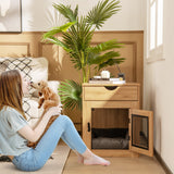 NNECW Furniture Style Dog Crate with Drawer & Removable Dog Bed