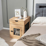 NNECW Furniture Style Dog Crate with Drawer & Removable Dog Bed