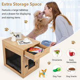NNECW Furniture Style Dog Crate with Drawer & Removable Dog Bed