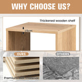 NNECW 2 Pieces Wood Stackable Storage Cube for Office Living Room Bedroom