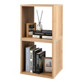 NNECW 2 Pieces Wood Stackable Storage Cube for Office Living Room Bedroom